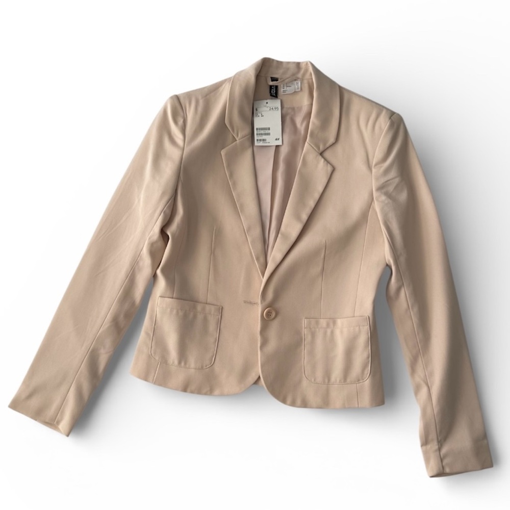 H&M Women's Beige Blazer size 4